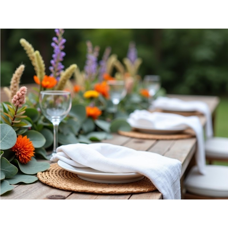 Linen Napkins –100% French Flax – Stonewashed Pure Linen Cloth