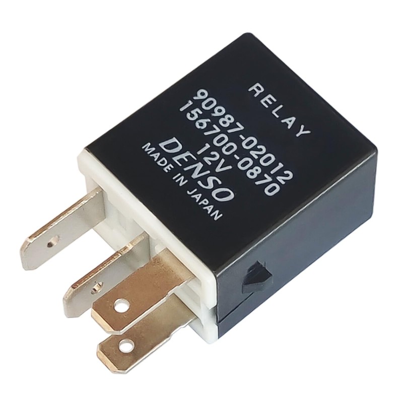 2Pcs 90987-02012 156700-0870 12VDC 4Pins Plug in (SPST) Automotive Relay