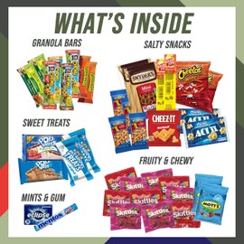 My Hero Crate Military Care Package - 40 Pcs Variety Gift Basket - Snack Variety Box Pack with Candy, Pop Tarts, Nuts, Skittles and More