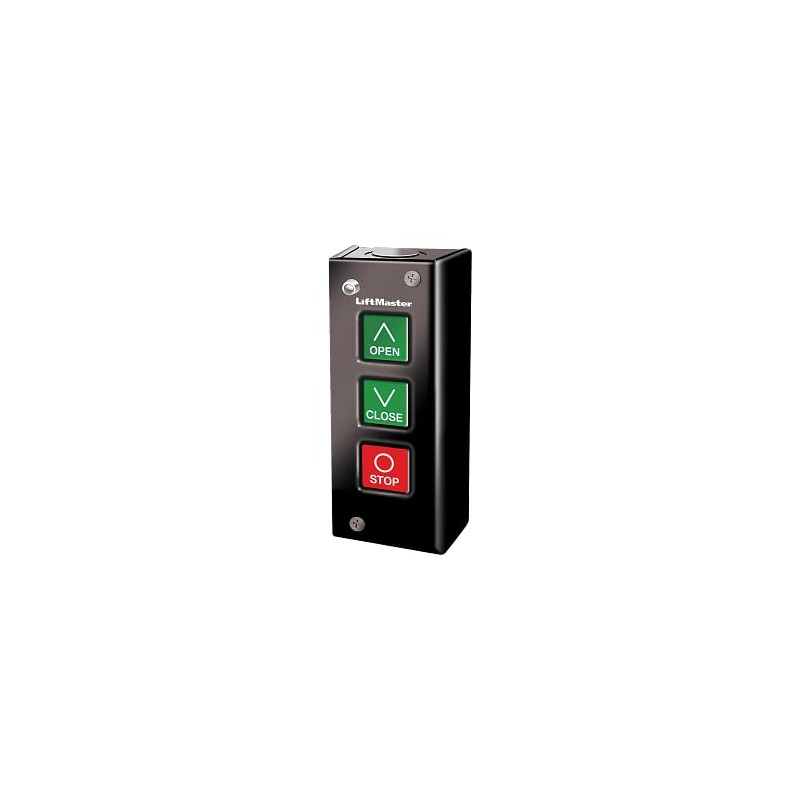 Liftmaster 02103L 3-Button Indoor Surface Mount Station with Light/Open Close