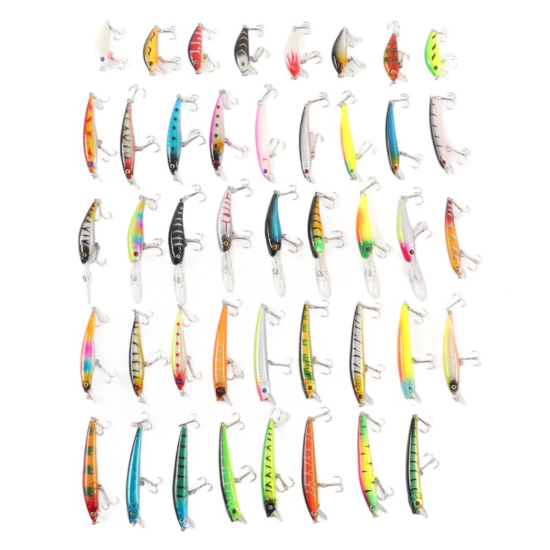 43Pcs Fishing Lure Kit Minnow Artificial Bait Universal Simulation Lure