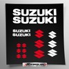 Pre-Cut Motorcycle Helmet Compatible Tank Sticker Kit Easy Fit Logos