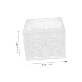 Baluue Clear Makeup Sponge Storage Box Transparent Multi-grid Organizer for Cosmetics for Sponges Swabs and Makeup Pads for Home Use and Giving
