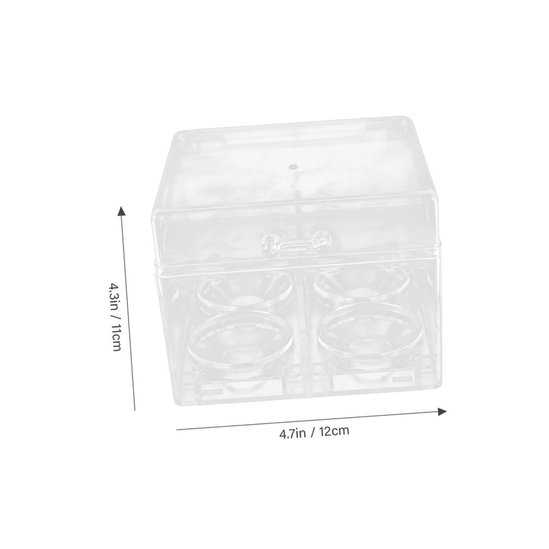 Baluue Clear Makeup Sponge Storage Box Transparent Multi-grid Organizer for