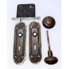 Antique Yale & Towne Nubian Door Knob Set + Back