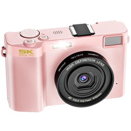 Moledro WIFI Transfer Function, Digital Camera, 5K 64 Megapixels, Dual Lens, 64 Million Pixels, Includes 64 GB Micro SD Card, 18x Digital Zoom, Auto Focus Function, Image Stabilization, Webcam Selfies