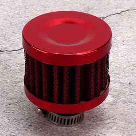 Universal Air Filter, 13mm/0.5in Mini Air Intake Filter Vent Crankcase Breather Car Accessory(red)