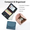 DAMAIKE Women's RFID Blocking Bifold Wallet, Genuine Leather, Slim, 7-Card