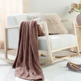 English Home Fleece Throw Blanket,Soft Plush Blanket for Couch Sofa or Bed Throw Size, Super Cozy and Comfy for All Seasons, 47" 67" | Lilac - 120x170