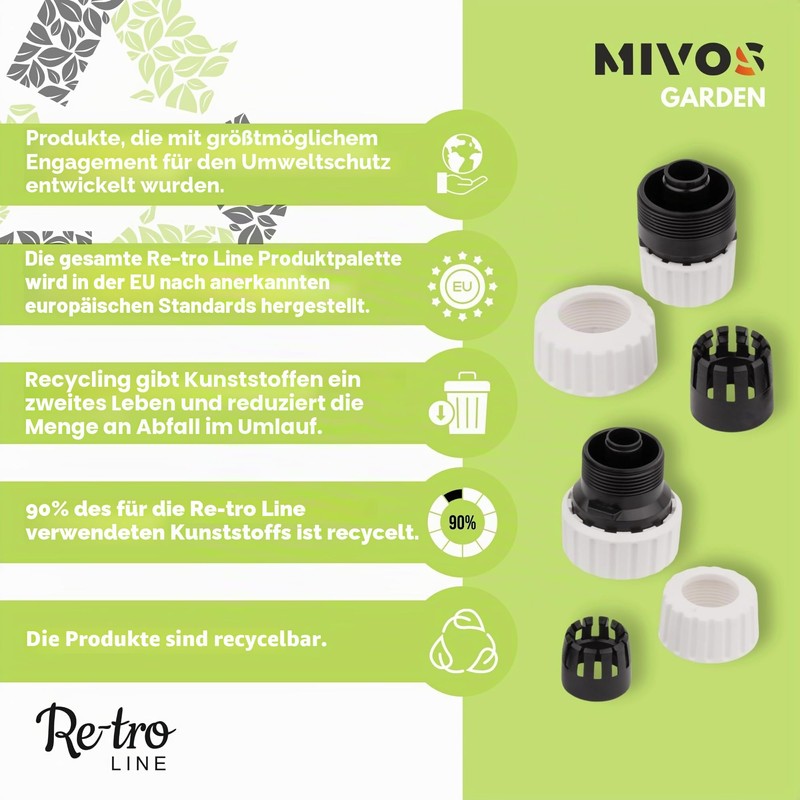 MIVOS Hose Connector 1/2 Inch to 3/4 Inch – Garden
