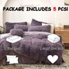 MorroMorn Fluffy Comforter Duvet Cover Set, 5 Pcs Bedding Sets