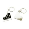 Naissant 音譜 Fashionable Clean Stone Piano Key Chains Set of