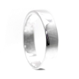 Silver One Silver 925 Men's Flat Ring, Height 0.1 - 0.6 inches (3 - 15 mm), Size 10 - 29, Metal
