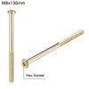 sourcing map M8x130mm Furniture Screw Hex Socket Machine Screws Zinc