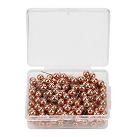 Hilitand 200 unids Bola Redonda Chincheta De Plástico Marcado Chinchetas Pernos Herramienta Decorativa DIY(Rose Gold)