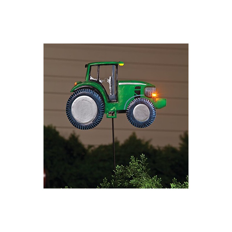 Fox Valley Traders Solar Metal Tractor Yard Stake, Made of