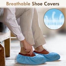 Shoe Covers Disposable Non-slip,Durable & Recyclable Booties for Shoes Covers,Foot Covers for Shoes Disposable,Stretchable Fits Up to Size 13 US Men,X-Large 50 Count
