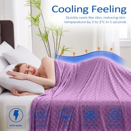 Topcee Cooling Blanket, Summer Cooling Blankets for Hot Sleepers, Arc-Chill Q-Max>0.5 Cool Fiber, Oeko-TEX 100% Certified, Soft, Breathable, Double-Side Bed Throw,Keep Cool for Adults Kids 50"x70"