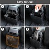 Accmor Car Trash Can with Pocket, Small Vehicle Dustbin Automotive