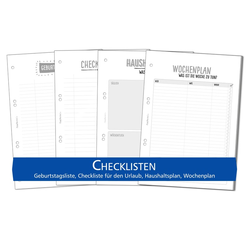 flexiNotes Weekly Calendar 2024 A5, Calendar Insert: Family, 1 Week