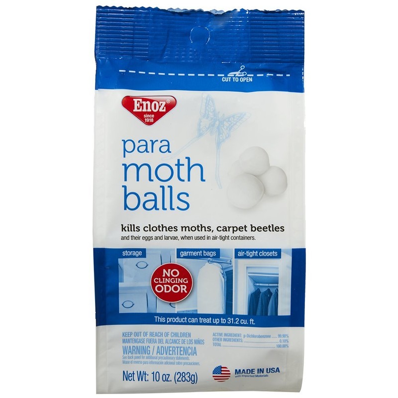 Enoz para Moth Balls, Kills Clothes Moths and Carpet Beetles,