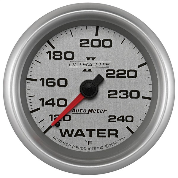 Auto Meter 7732 Ultra-Lite Pro II 2-5/8" 120-240 F Mechanical Water Temperature Gauge