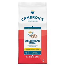 Cameron's Coffee Dark Chocolate Mocha Flavored Ground Coffee, Light Roast, 100% Arabica, 12-Ounce Bag, (Pack of 1)