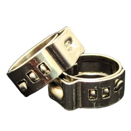 Lumonic I 10 x 1-Ear Clamps 14.5-17.0 mm I V2A Stainless Steel I Single-Ear Clamp I Hose Clamp I for Compressed Air, Pipe Systems, Garden, Car
