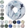 Glamexx24 Loop Scarf with Star Pattern – Women's Lightweight Long