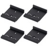 Fudeshe Universal-DIN-Schienen-Montageclip, Schienenclip, Aluminium-Solid-State-Relaisklemmen, Aluminiumlegierung, schwarz, 4 Stück