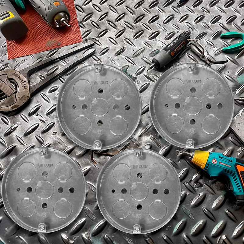 8 Pack Shallow Electrical Box, 1/2-Inch Deep, 1/2-Inch Bottom Knockouts
