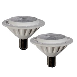 QLEE LED Ar70 Ba15d Spotlight 7w Ac Dc 12v Base 3000k Warm White Reflector Light Halogen 60w Replacement Bulb Indoor Outdoor Home Office Tracklight 38°Beam (12V 3000K,2 Pack)