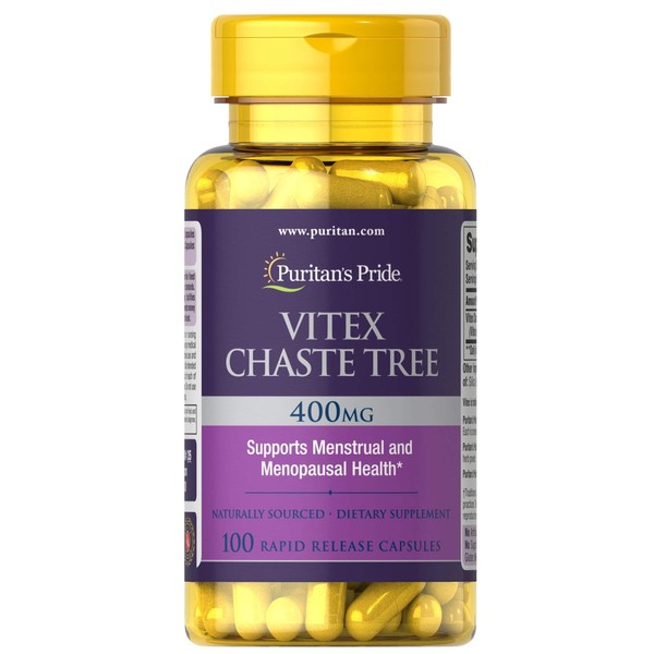 Puritan's Pride Vitex Chaste Tree 400 mg 100 Rapid Release caps