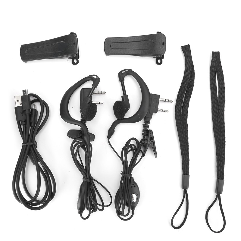 2pcs Walkie Talkie for Baofeng BF‑888H 400‑470MHz 16CH USB Charging