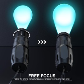 10W RGBW 4 in 1 Mini Pinspot Lights Wireless Control Spotlight Super Bright Beam Pin Spot Light Disco Ball Lights Jump Gradual Breathe Modes for Disco Party Club Wedding Theater(Black, 2)