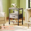 SUPERJARE Nightstand with Charging Station, Bed Side Table with Adjustable