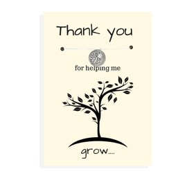Thank you for helping me grow, Teacher appreciation gift, Mentor gift, Nanny gift, Teacher gift, Nurse appreciation gift, babysitter gift, Teacher necklace