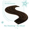 YoungSee Wire Hair Extensions for Women 12 Inch Invisible Wire