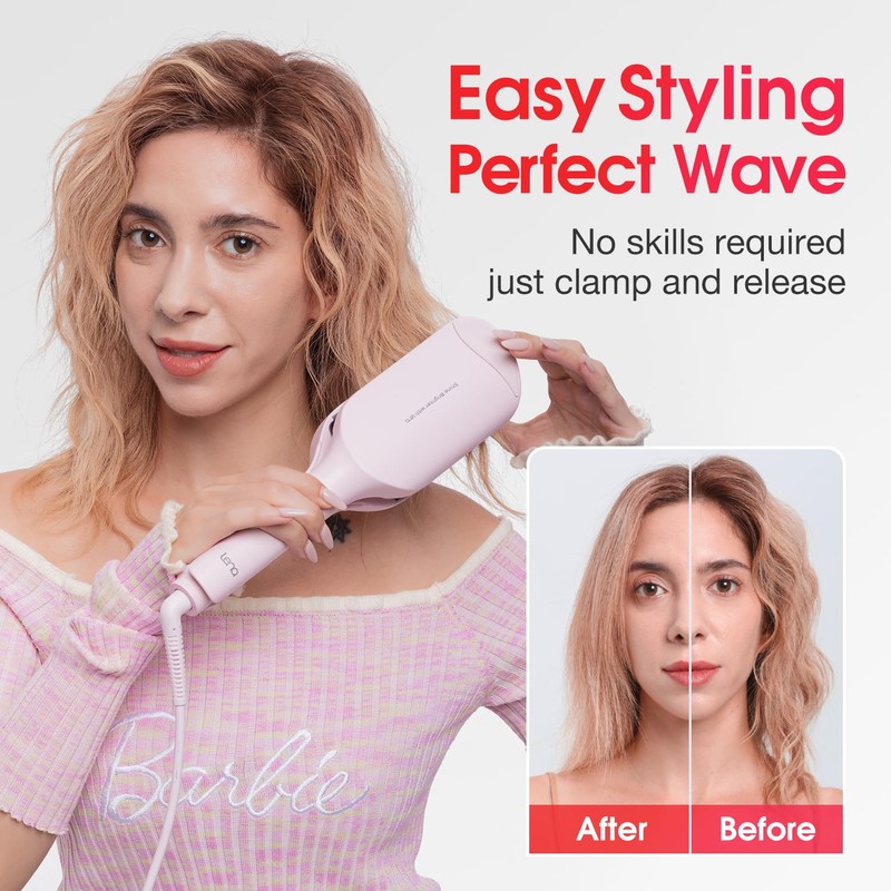 Waver Curling Iron LENA S12 Beach Waver Curling Wand, Hair