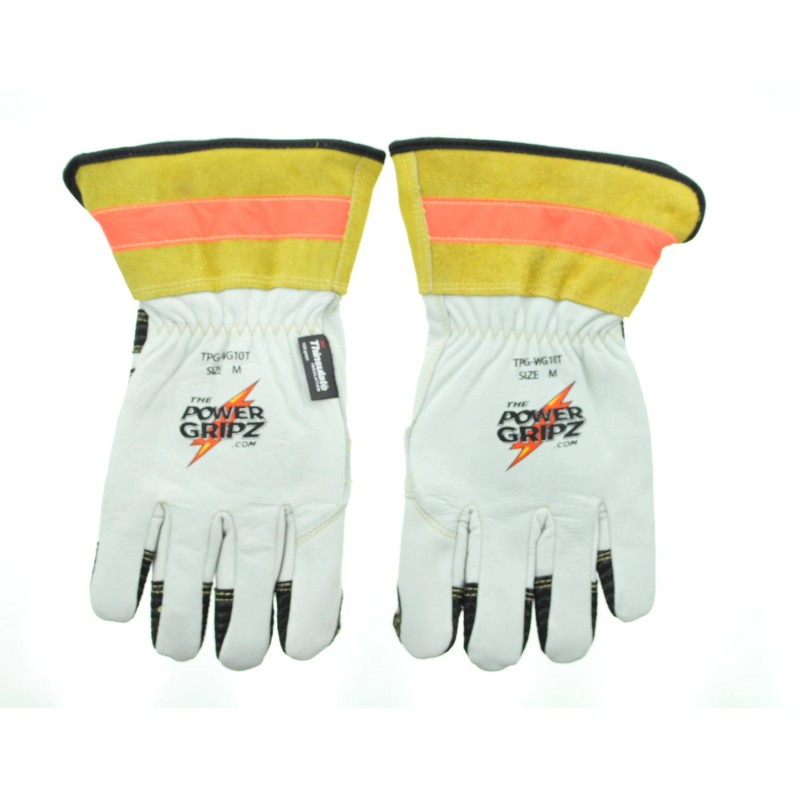 Power Gripz TPG-WG10T Insulated Heavy Duty Cowhide Leather Work Gloves