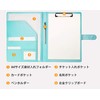 Binder A4 Clipboard Folder, Bi-Fold PU Conference Pad Clip File,