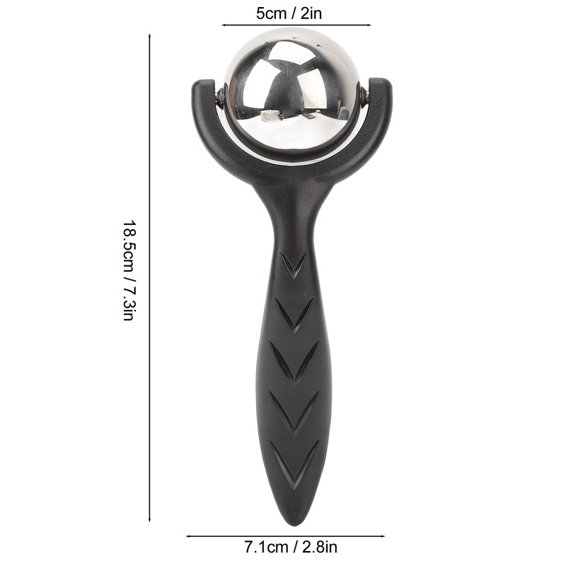 Facial Roller Massage Ball Ergonomic Handle Cold Hot Compression Stainless