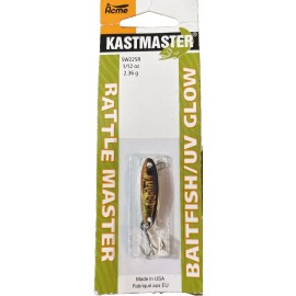 Unbranded Acme Kastmaster SW225R/GTGLW  Rattle Master Baitfish/UV Glow Hook Size 1/12-NEW
