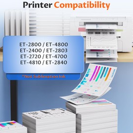 522 Ink Refill Bottles Replacement for ET-2800 ET-2400 ET-4800 ET-2803 522 Ink Refill for Eco tank ET2800 ET2400 ET4800 ET2803 ET-2720 ET-4700 ET-4810 ET-2840 2800 2400 4800 2803 2720 Printer, 10 Pack