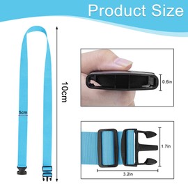 Luggage Straps Sets, 4 Pack Strap Suitcase Belts, 5 x 200 cm Heavy Duty Adjustable Luggage Belt, Straps with Buckle for Suitcases Baggage Security Belt(Blue)