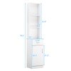 Premium White Standing Barber Cabinet with 5 Compartments, 1 Drawer,