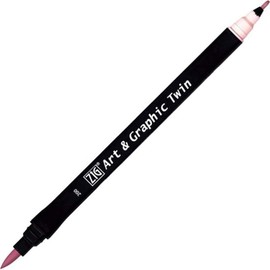 Kuretake ZIG Art and Graphic Twin Tip Brush Marker Pen 200 Sugared Almond Pink