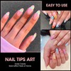 240PCS Short Almond Nail Tips - Soft Gel Extensions -