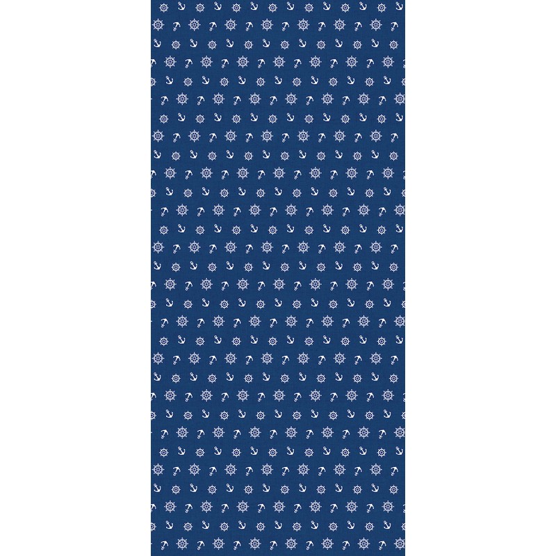Martina Home Anchor Blue Resin Coated Tablecloth 100cm x 140cm