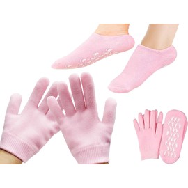 Moisturizing Gloves, Spa Gloves,Overnight Gloves for Dry Hands, Lotion Gloves,Gloves for Dry Hands, Repair and Soften Aging, Hand Care for Chapped and Dry Skin (Pink)
